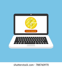 Cash back concept. Vector illustration.