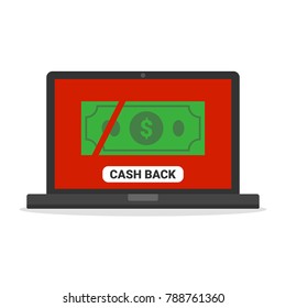 Cash back concept. Vector illustration.