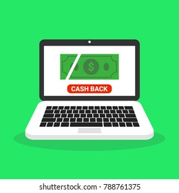 Cash back concept. Vector illustration.