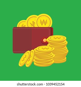 Cash Back Concept Vector. Realistic Wallet And Gold Coins. Online Payment, Shopping. Money Refund Label. Isolated Illustration