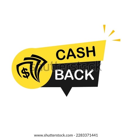 Cash back design logo template illustration