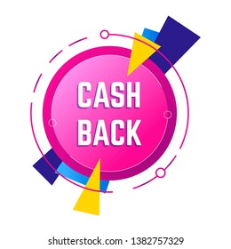 Cash back guarantee economy and shopping money return vector financial offer warranty discount or change saving and earning purchasing goods and services and getting profit payment marketing action