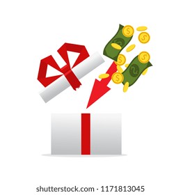 Cash back icon isolated on background. Money refund label, concept. Vector
