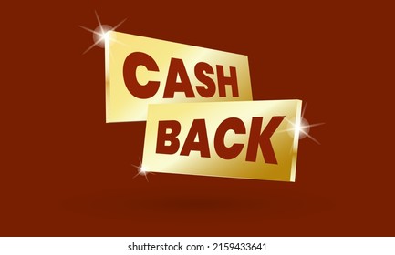 Cash back icon isolated on brown background, Cash back or money refund label, Financial payment