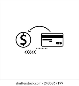 Cash Back Icon, Money Incentive Program Used Percentage Of The Amount Spent Is Paid Back Vector Art Illustration