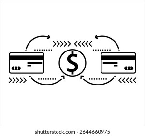 Cash Back Icon, Money Incentive Program Used Percentage Of The Amount Spent Is Paid Back Vector Art Illustration