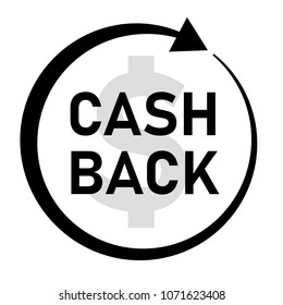 cash back icon on white background. cash back sign. flat style. money cash back banner. 