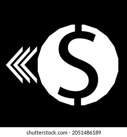 Cash Back icon vector design with editable stroke.