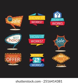 Cash back icons set. Colorful cashback banner collection. Money refund signs. Return of money from purchases. Promotion badges for your business. Vector illustration.