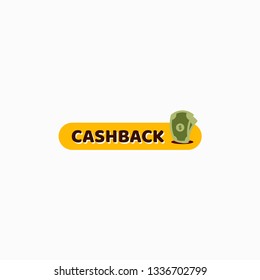 Cash Back Label Vector Template Design Illustration