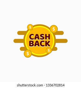 Cash Back Label Vector Template Design Illustration
