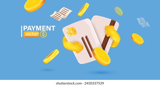 Cash back, money saving vector concept with dollar coins, wallet, arrows, credit card.Guarantee bonus program finance sticker. Online shopping, cash back sale offer emblem,Cash back service, financ