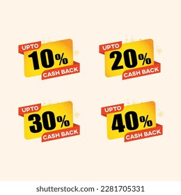 Cash Back Offer Vector Template
Discount, Coupon Off, Label, Unit, Cash offer, Sale Percent
