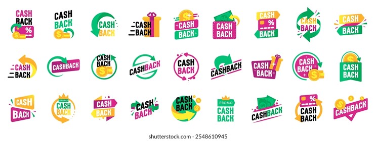 Cash back offer web banner. Concept of refund money
