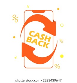 Cash back on every purchase. Bargain shopping concept.