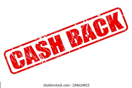 Cash Back Red Stamp Text On White