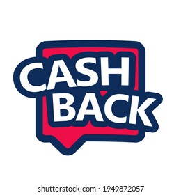 Cash back speech bubble icon. Clipart image isolated on white background.