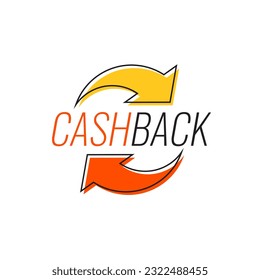 Cash back. Symbol or emblem. vector illustration