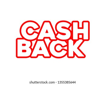 cash back text isolated on the white background