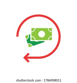 cash back vector icon logo design