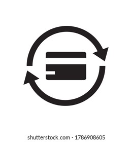 Logo-Design des Cash-Back-Vektorsymbol