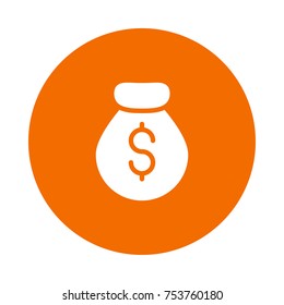 cash bag circle icon