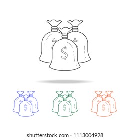 cash bags icon. Elements of banking in multi colored icons. Premium quality graphic design icon. Simple icon for websites, web design, mobile app, info graphics on white background