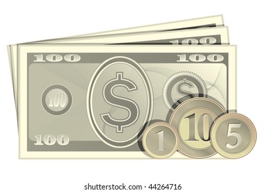 Cash. Banknotes and coins