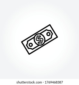 cash bill line icon. money linc icon. dollar line icon