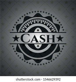 Cash black emblem. Vector Illustration. Detailed.