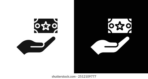 Cash bonus icon Flat fill set collection