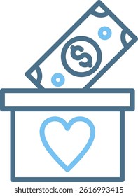 Cash box Line Two Colour Icon