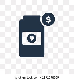 Cash Box vector icon isolated on transparent background, Cash Box transparency concept can be used web and mobile