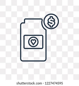 Cash Box vector outline icon isolated on transparent background, high quality linear Cash Box transparency concept can be used web and mobile
