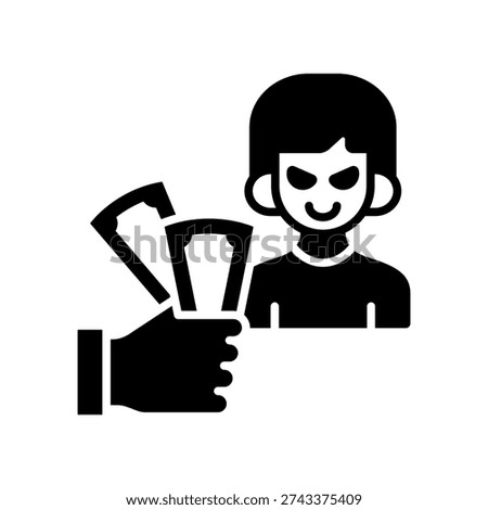 Cash Bribe Icon Glyph Vector Illustration