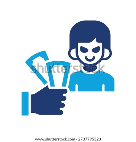 Cash Bribe Icon Mixed Vector Illustration