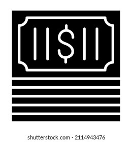 Cash Bundle icon vector image. Can also be used for web apps, mobile apps and print media.