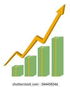 Cash business graph vector design