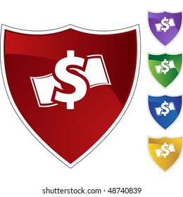 Cash button isolated on a background.
