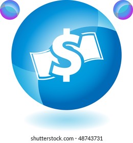 Cash button isolated on a background.