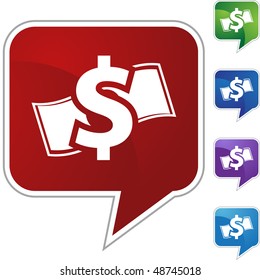 Cash button isolated on a background.