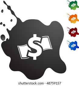 Cash button isolated on a background.