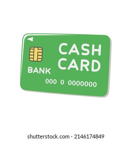 Cash card. Bank. Financial institution. Vector illustration.