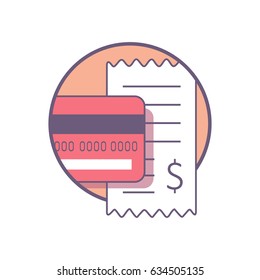 Cash Card Check Vector Icon