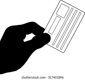 cash card in hand