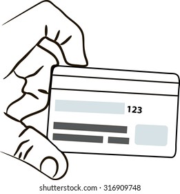 cash card in the hands