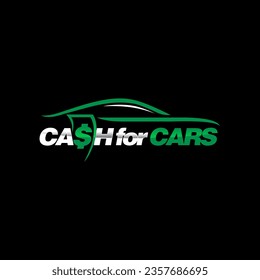 Cash for cars logo design. Luxury and modern style logo template. 