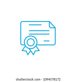 Cash cheque linear icon concept. Cash cheque line vector sign, symbol, illustration.
