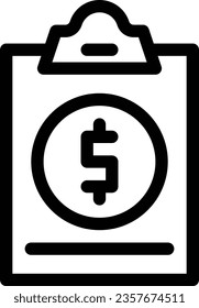 cash clipboard money bag icon for download