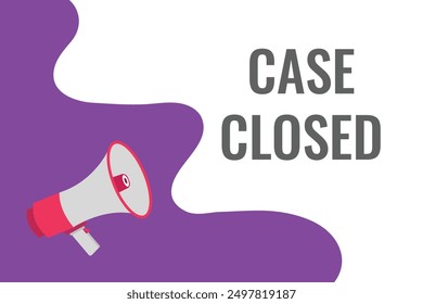 Cash Closed button, banner, label, template for website. Cash Closed text with colorful megaphone icon